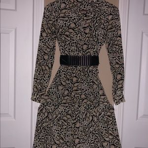 BCBG Leopard-Printed Button-Up Dress